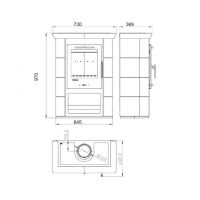 Piecyk kaflowy rysunek techniczny