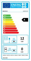 piec wolnostojący JUNO 12 panel czarny - Kratki