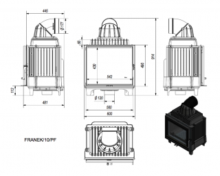 wkład kominkowy FRANEK 10