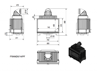wkład kominkowy FRANEK 14