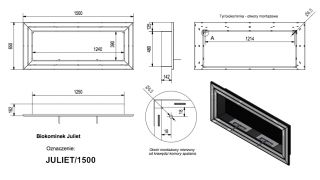 biokominek JULIET 1500 z certyfikatem TÜV