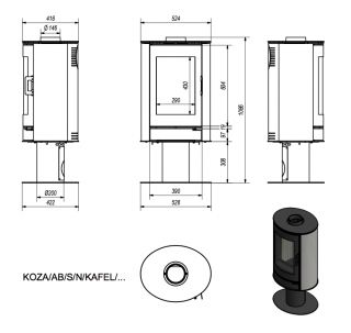 KOZA AB S/N/DR kafel czarny