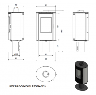 KOZA AB S/N/O/DR GLASS kafel biały